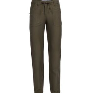 Icebreaker Womens Shasta Merino Hiking Pants Olive Green Size 30